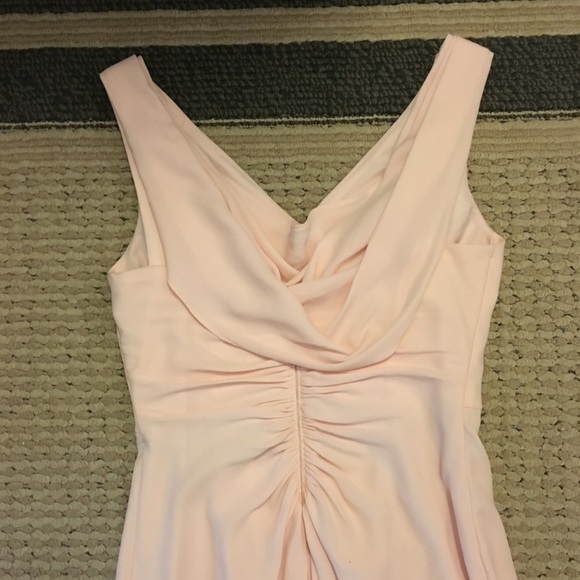 Crepe Sheath Dress with Side Slit and Cowl Back - Picture 4 of 8